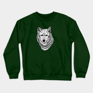 Wolf - ink illustration Crewneck Sweatshirt